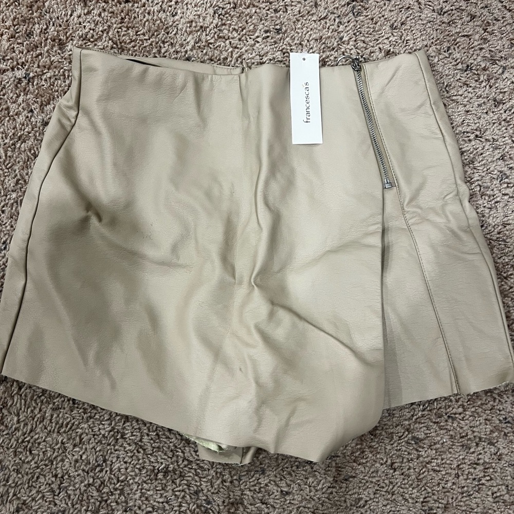 Francesa pleather skort.